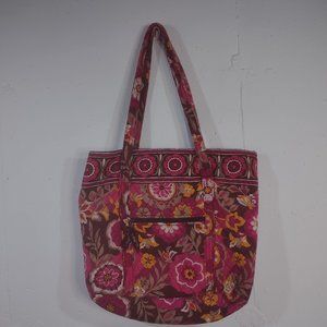 Vera Bradley Women Hot Pink  Floral Big Tote Shoulder Bag Multifuncional Bohemia